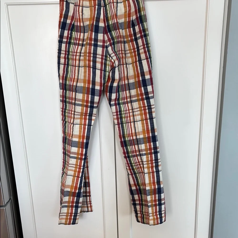 Vintage 1970’s custom sewn/ handmade plaid seersucker jacket & bell bottoms 2P - Picture 11 of 12